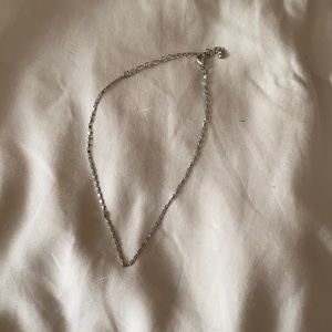 Silver Chain Choker Necklace